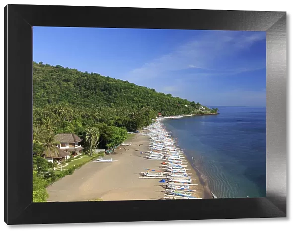 Indonesia, Bali, East Bali, Amed, Beach and coastline near Aas Village