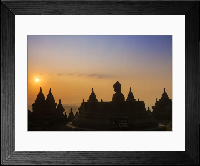 Framed Print : Indonesia, Java, Magelang, Borobudur Temple Framed Print : Indonesia, Java, Magelang, Borobudur Temple