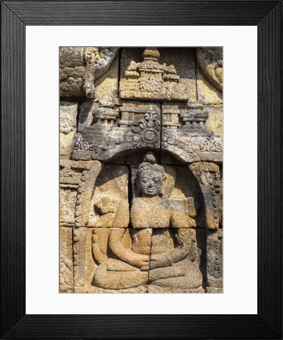 Framed Print : Indonesia, Java, Magelang, Relief panel at Borobudur Temple Framed Print : Indonesia, Java, Magelang, Relief panel at Borobudur Temple