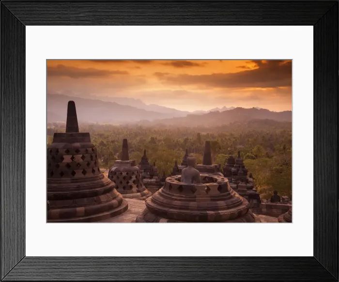 Framed Print : Indonesia, Java, Magelang, Borobudur Temple Framed Print : Indonesia, Java, Magelang, Borobudur Temple