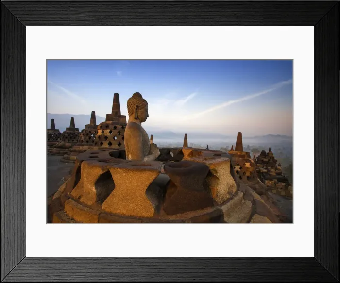 Framed Print : Indonesia, Java, Magelang, Borobudur Temple Framed Print : Indonesia, Java, Magelang, Borobudur Temple