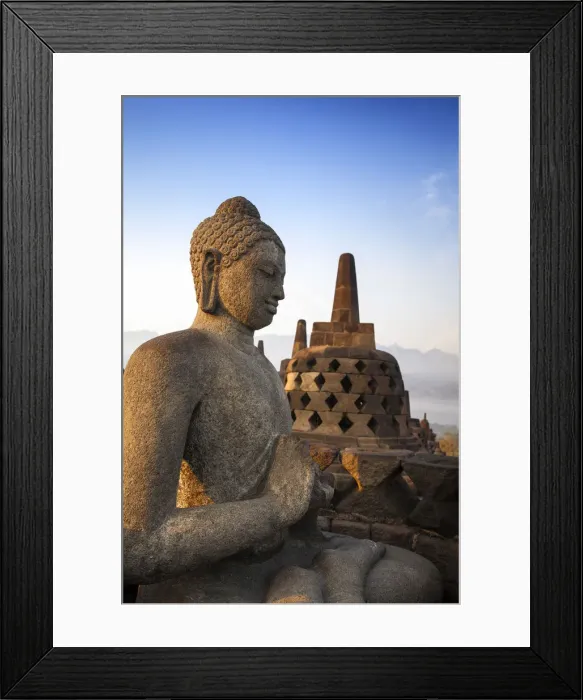Framed Print : Indonesia, Java, Magelang, Borobudur Temple Framed Print : Indonesia, Java, Magelang, Borobudur Temple