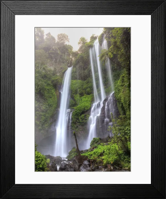 Framed Print : Indonesia, Bali, Central Mountains, Sekumpul Waterfall Framed Print : Indonesia, Bali, Central Mountains, Sekumpul Waterfall