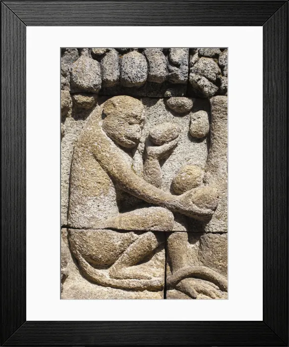 Framed Print : Indonesia, Java, Magelang, Relief panel at Borobudur Temple Framed Print : Indonesia, Java, Magelang, Relief panel at Borobudur Temple