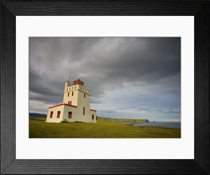 Framed Print : Lighthouse, Dyrholaey, South Coast, Iceland