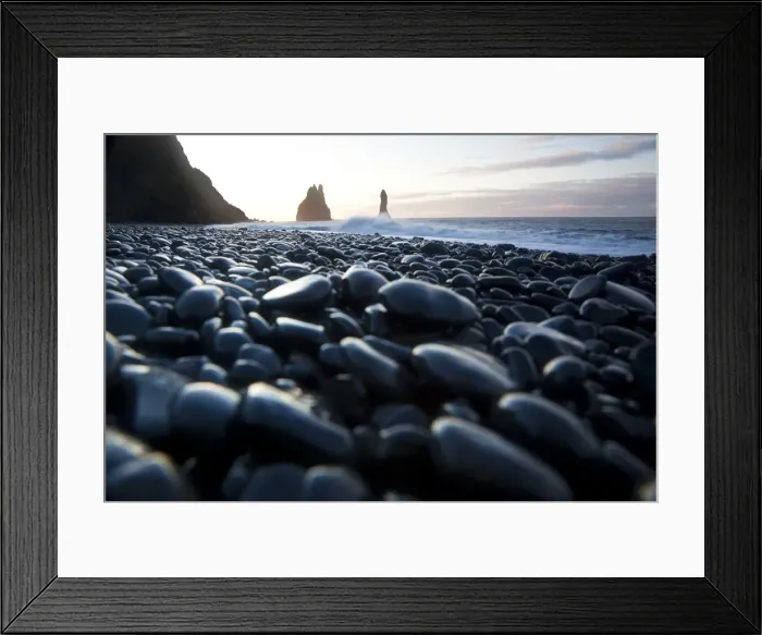 Framed Print : Reynisdrangar rock formations & black beach, Vik, Iceland Framed Print : Reynisdrangar rock formations & black beach, Vik, Iceland