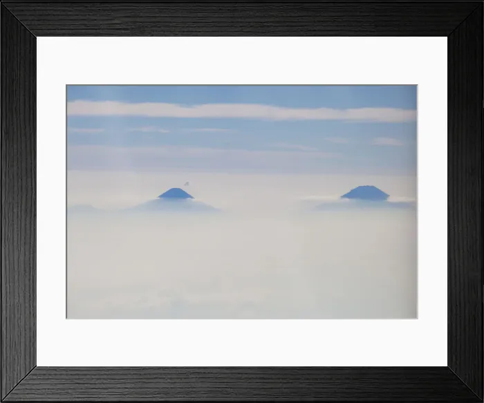 Framed Print : Indonesia, Java, Magelang, Aerial view of Volcanoes near Jogyakarta Framed Print : Indonesia, Java, Magelang, Aerial view of Volcanoes near Jogyakarta