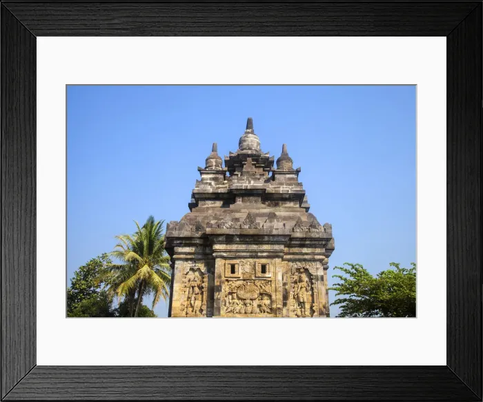Framed Print : Indonesia, Java, Magelang, Borobudur, Candi Powon Framed Print : Indonesia, Java, Magelang, Borobudur, Candi Powon