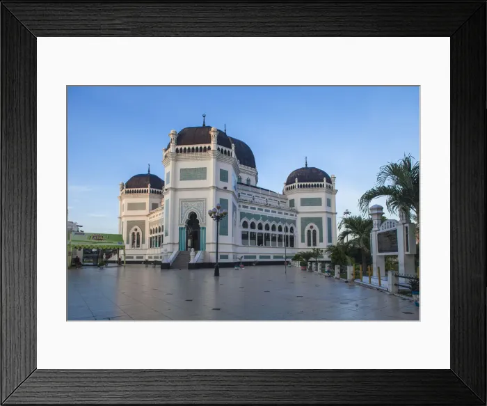Framed Print : Indonesia, Sumatra, Medan, Great Mosque Framed Print : Indonesia, Sumatra, Medan, Great Mosque