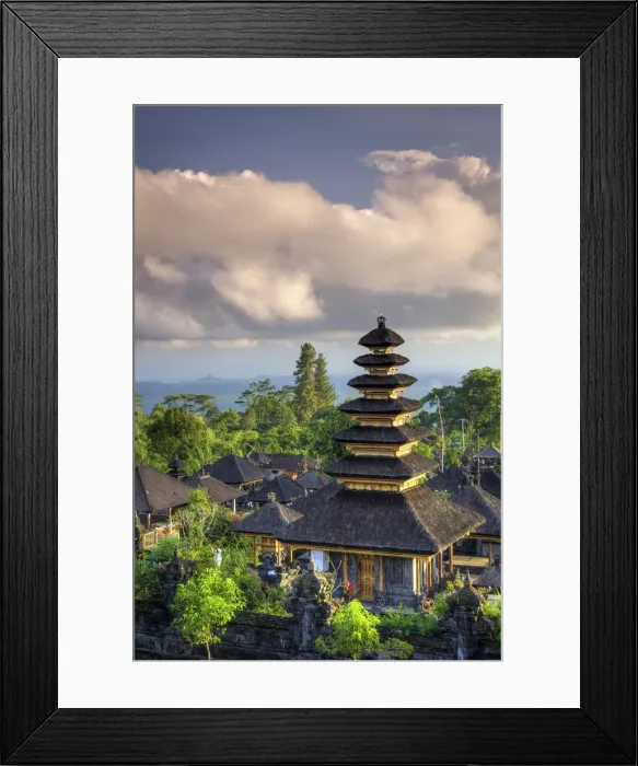 Framed Print : Indonesia, Bali, Besakih, Pura Agung Besakih temple complex Framed Print : Indonesia, Bali, Besakih, Pura Agung Besakih temple complex