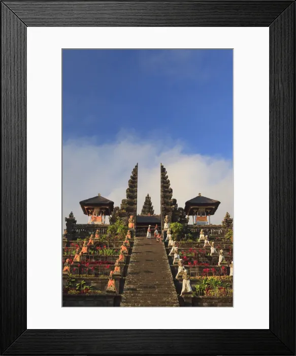 Framed Print : Indonesia, Bali, Besakih, Pura Agung Besakih temple complex Framed Print : Indonesia, Bali, Besakih, Pura Agung Besakih temple complex