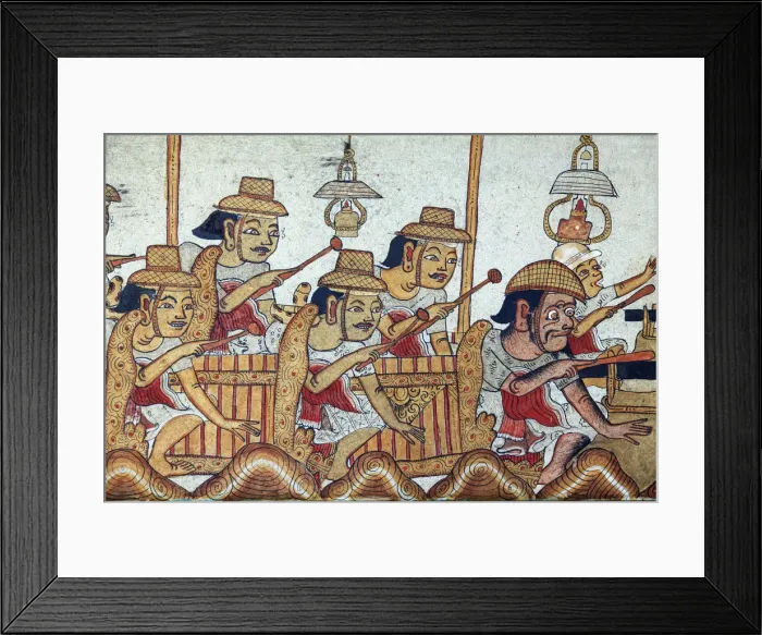 Framed Print : Indonesia, Bali, Klungkung (Semarapura), Historic Kertha Gosa Pavilion (Hall of Justice)