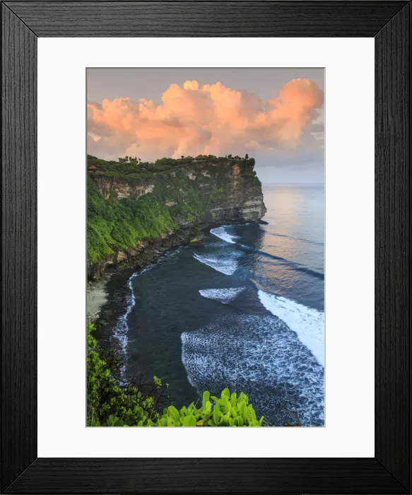 Framed Print : Bali, Bukit Peninsula, Uluwatu, Pura Luhur Uluwatu Temple at dawn, one of the most Framed Print : Bali, Bukit Peninsula, Uluwatu, Pura Luhur Uluwatu Temple at dawn, one of the most
