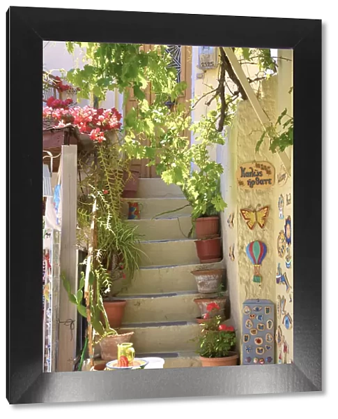 Staircase, Kritsa, Crete, Greek Islands, Greece, Europe