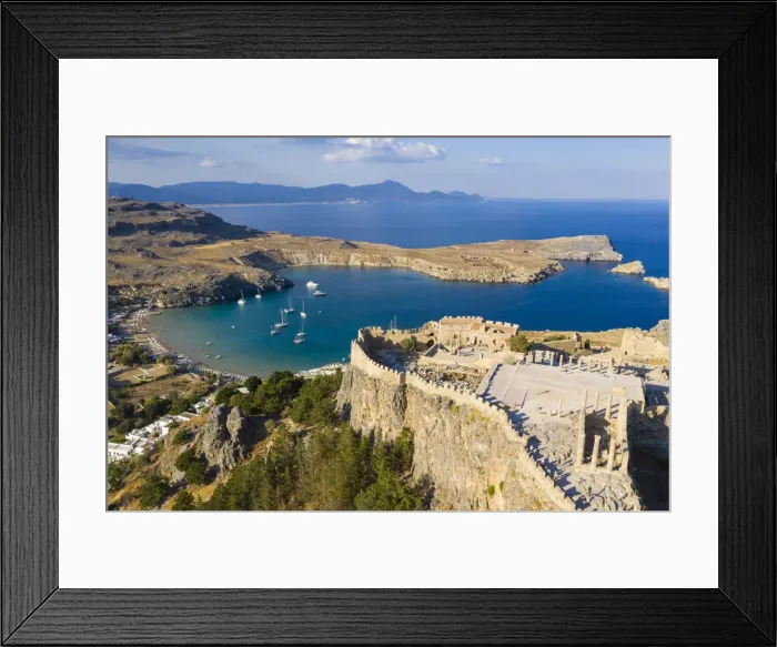Framed Print : Greece, Rhodes, Lindos Acropolis