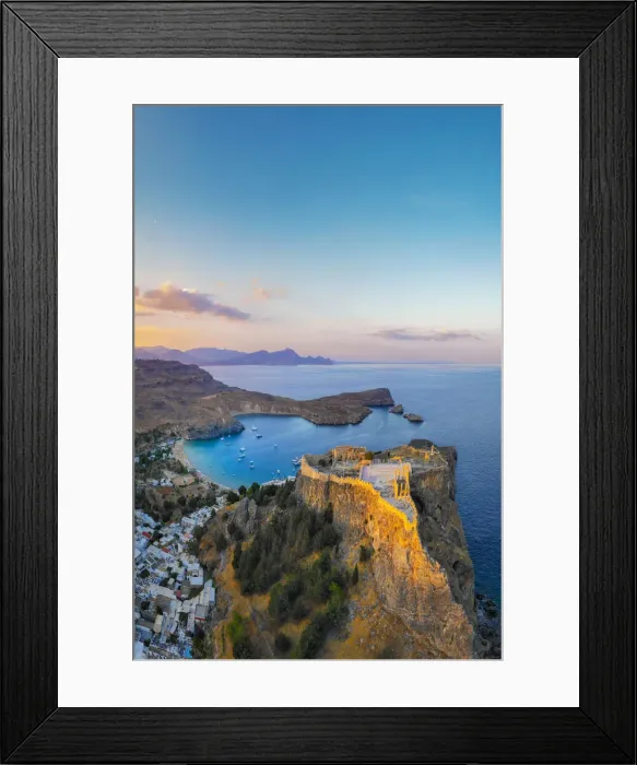 Framed Print : Greece, Rhodes, Lindos Acropolis Framed Print : Greece, Rhodes, Lindos Acropolis