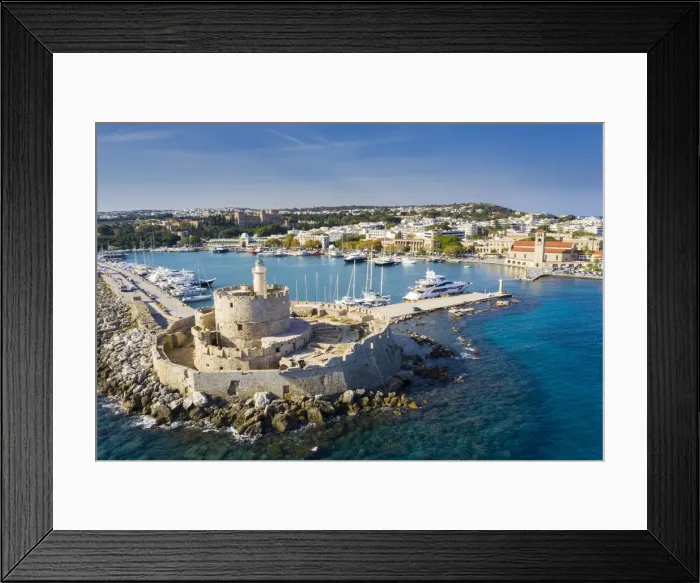 Framed Print : Greece, Rhodes, Old Harbour