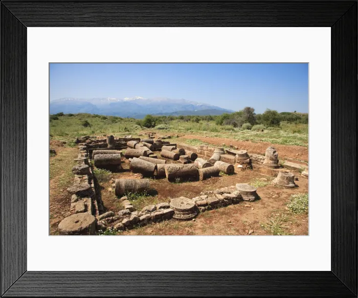 Framed Print : The Ruins of The Roman Villa. Ancient site of Aptera, Crete, Greece Framed Print : The Ruins of The Roman Villa. Ancient site of Aptera, Crete, Greece