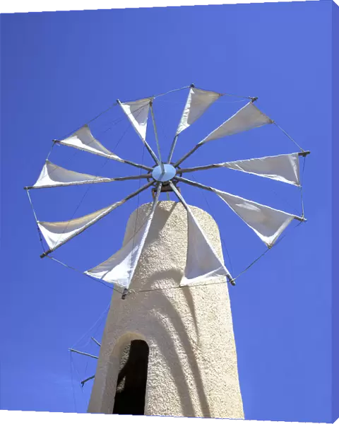 Windmill, Lasithi Plateau, Crete, Greek Islands, Greece, Europe