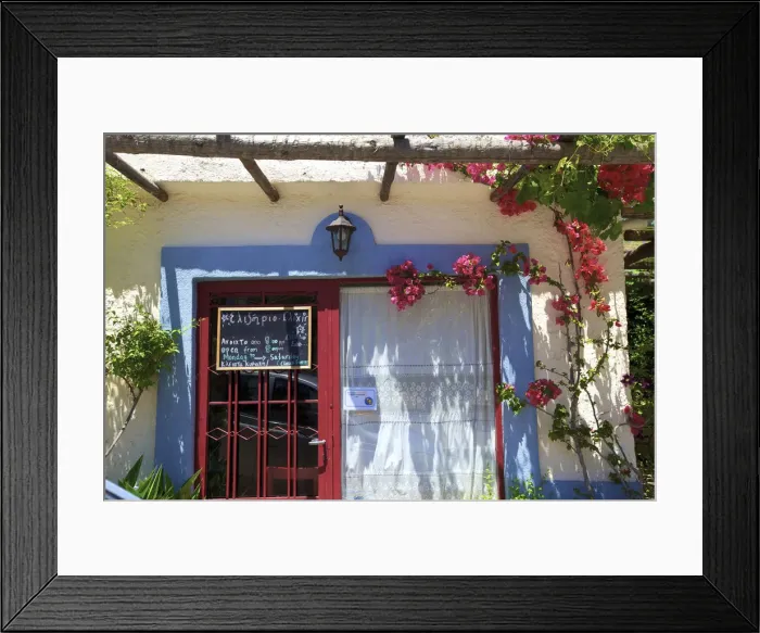 Framed Print : Restaurant Exterior With Bougainvillea, Kritsa, Crete, Greek Islands, Greece, Europe Framed Print : Restaurant Exterior With Bougainvillea, Kritsa, Crete, Greek Islands, Greece, Europe