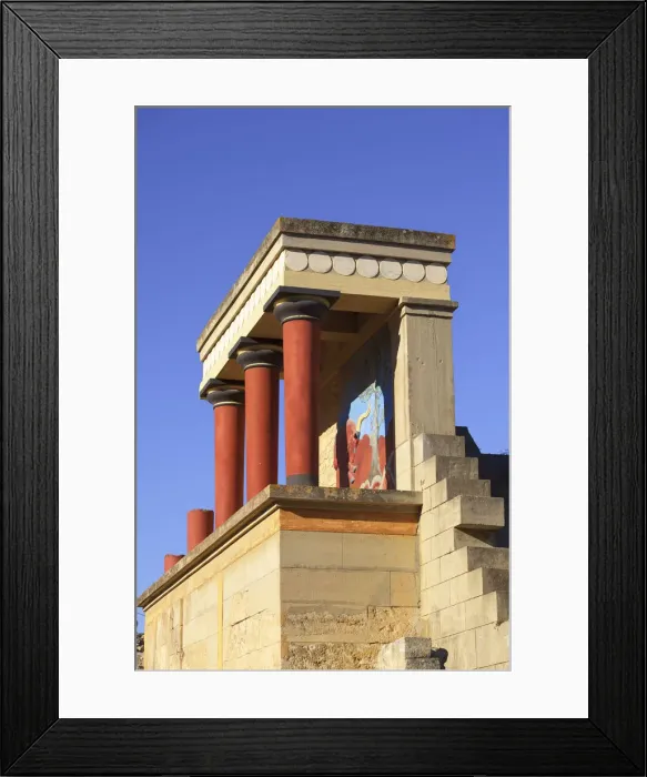 Framed Print : North Entrance With A Charging Bull And Olive Tree Fresco, The Minoan Palace Of Knossos Framed Print : North Entrance With A Charging Bull And Olive Tree Fresco, The Minoan Palace Of Knossos