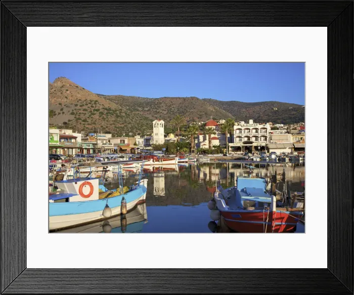 Framed Print : Elounda Harbour, Elounda, Crete, Greek Islands, Greece, Europe Framed Print : Elounda Harbour, Elounda, Crete, Greek Islands, Greece, Europe