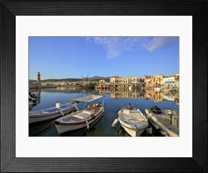Framed Print : The Harbour at Rethymno, Rethymno, Crete, Greek Islands, Greece, Europe Framed Print : The Harbour at Rethymno, Rethymno, Crete, Greek Islands, Greece, Europe