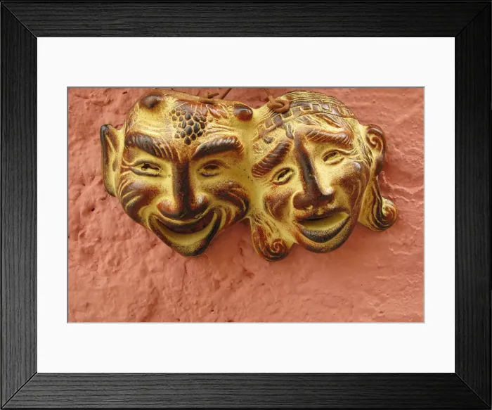 Framed Print : Ceramic Face Masks, Rethymnon Old Town, Crete, Greece Framed Print : Ceramic Face Masks, Rethymnon Old Town, Crete, Greece
