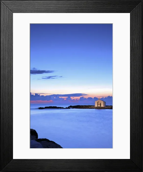Framed Print : Agios Nikolaos Church at Sunrise, Georgioupoli, Crete, Greek Islands, Greece, Europe Framed Print : Agios Nikolaos Church at Sunrise, Georgioupoli, Crete, Greek Islands, Greece, Europe