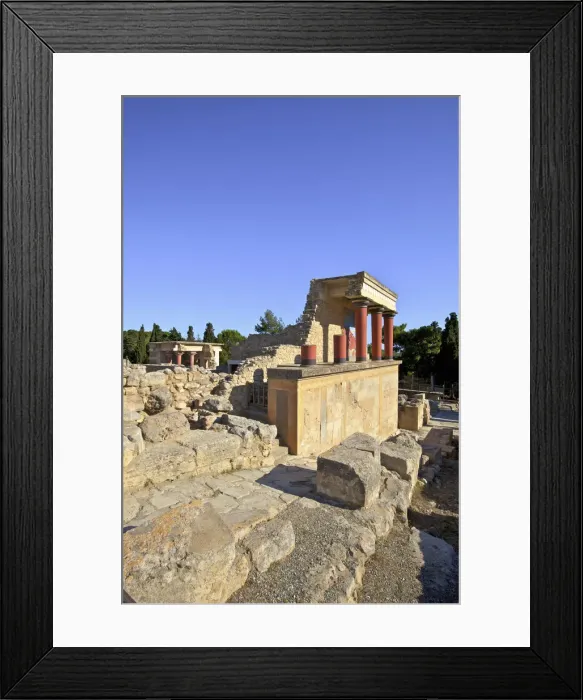 Framed Print : North Entrance With A Charging Bull And Olive Tree Fresco, The Minoan Palace Of Knossos Framed Print : North Entrance With A Charging Bull And Olive Tree Fresco, The Minoan Palace Of Knossos