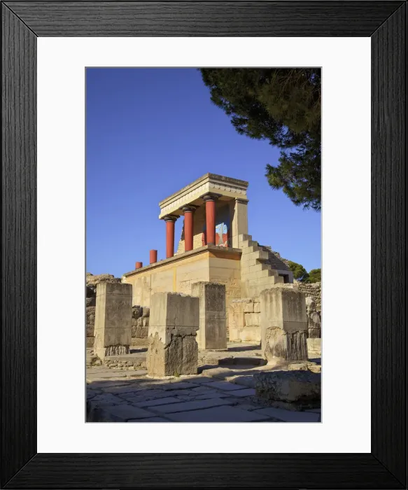 Framed Print : North Entrance With A Charging Bull And Olive Tree Fresco, The Minoan Palace Of Knossos Framed Print : North Entrance With A Charging Bull And Olive Tree Fresco, The Minoan Palace Of Knossos