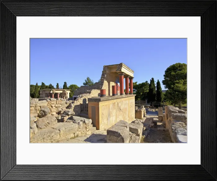 Framed Print : North Entrance With A Charging Bull And Olive Tree Fresco, The Minoan Palace Of Knossos Framed Print : North Entrance With A Charging Bull And Olive Tree Fresco, The Minoan Palace Of Knossos