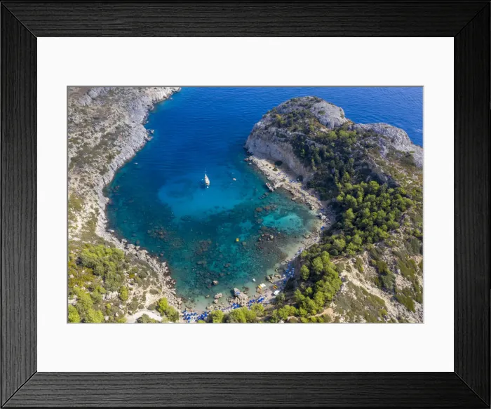 Framed Print : Greece, Rhodes, Anthony Quinn Bay Framed Print : Greece, Rhodes, Anthony Quinn Bay