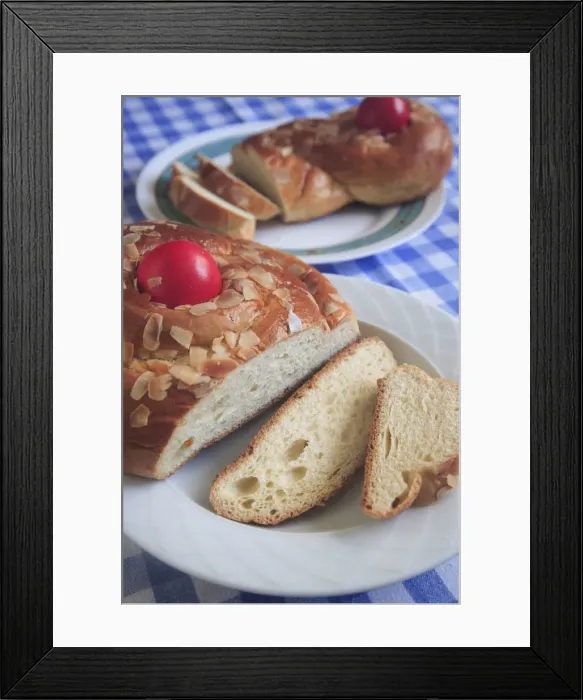 Framed Print : Greek Traditional Easter Bread, Tsoureki Framed Print : Greek Traditional Easter Bread, Tsoureki