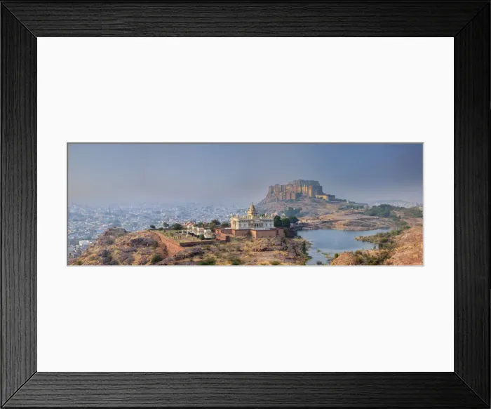 Framed Print : India, Rajasthan, Jodhpur, Jaswant Thada Temple and Mehrangarh Fort Framed Print : India, Rajasthan, Jodhpur, Jaswant Thada Temple and Mehrangarh Fort