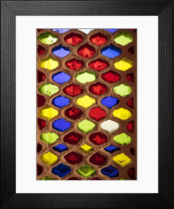 Framed Print : Colourful window detail, City Palace, Udaipur, Rajasthan, India Framed Print : Colourful window detail, City Palace, Udaipur, Rajasthan, India