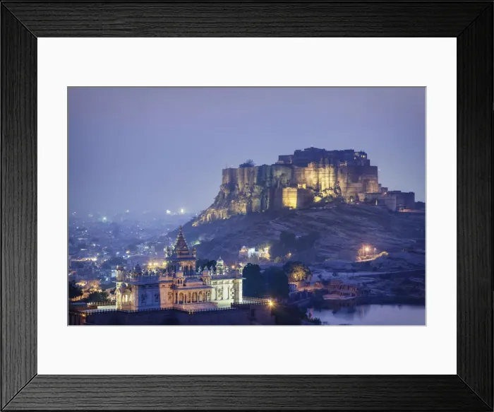 Framed Print : India, Rajasthan, Jodhpur, Jaswant Thada Temple and Mehrangarh Fort Framed Print : India, Rajasthan, Jodhpur, Jaswant Thada Temple and Mehrangarh Fort