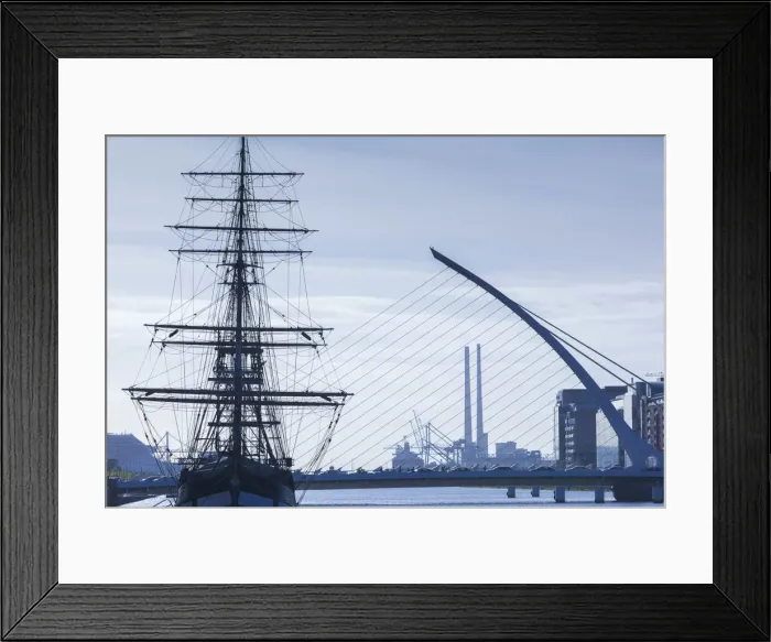 Framed Print : Ireland, Dublin, Docklands, Jeannie Johnston Famine ship and Docklands buildings Framed Print : Ireland, Dublin, Docklands, Jeannie Johnston Famine ship and Docklands buildings