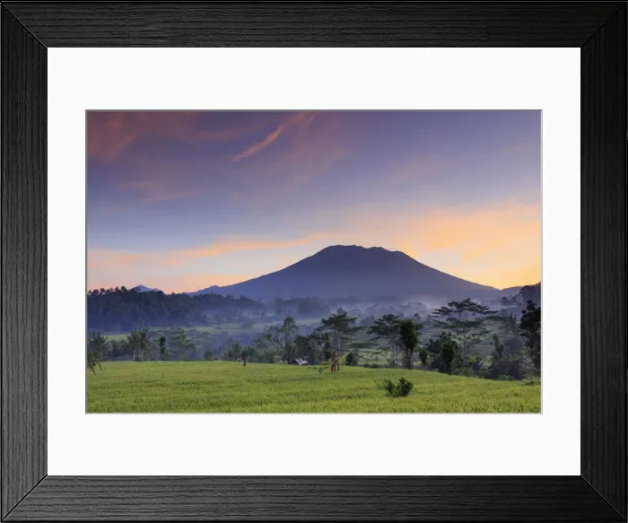 Framed Print : Indonesia, Bali, Sidemen Valley, Iseh, Rice Fields and Gunung Agung Volcano Framed Print : Indonesia, Bali, Sidemen Valley, Iseh, Rice Fields and Gunung Agung Volcano