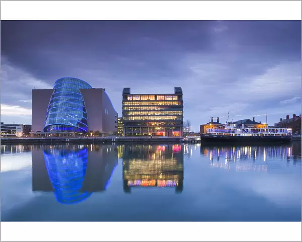 Ireland, Dublin, Docklands, Convention Centre Dublin, dusk