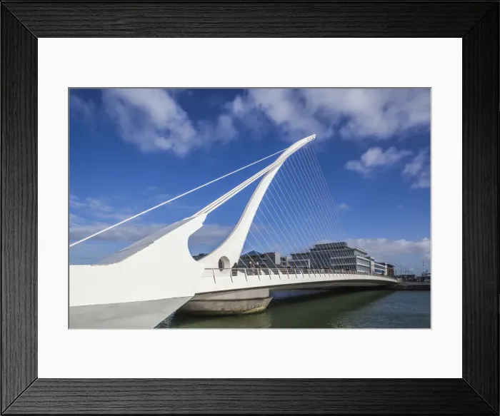 Framed Print : Ireland, Dublin, Docklands, Samuel Beckett Bridge, Santiago Calatrava, architect Framed Print : Ireland, Dublin, Docklands, Samuel Beckett Bridge, Santiago Calatrava, architect