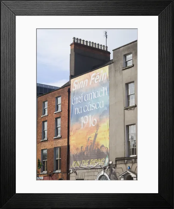 Framed Print : Ireland, Dublin, Parnell Square, poster for 1916 Easter Uprising Framed Print : Ireland, Dublin, Parnell Square, poster for 1916 Easter Uprising