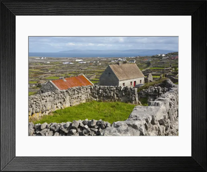 Framed Print : Traditional Thatched Roof Cottage, Inisheer, Aran Islands, Co. Galway, Ireland Framed Print : Traditional Thatched Roof Cottage, Inisheer, Aran Islands, Co. Galway, Ireland