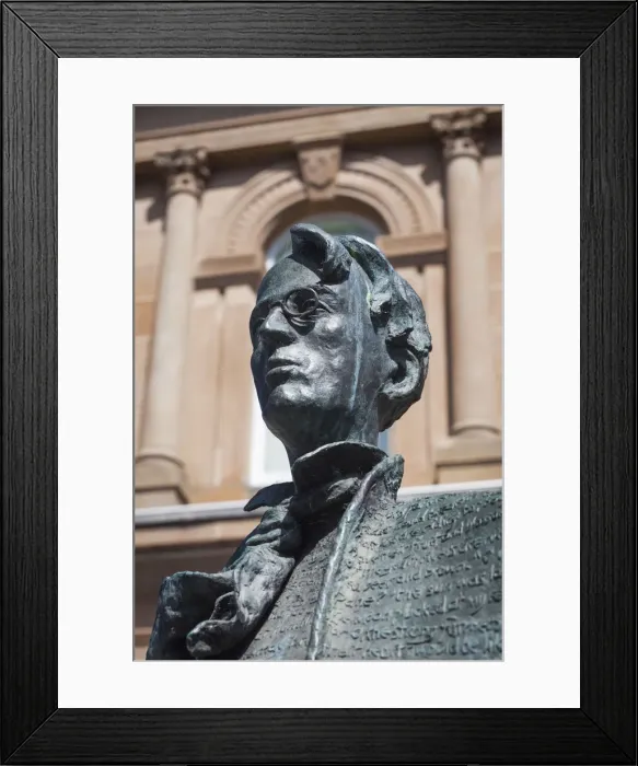 Framed Print : Ireland, County Sligo, Sligo, statue of poet WB Yeats Framed Print : Ireland, County Sligo, Sligo, statue of poet WB Yeats