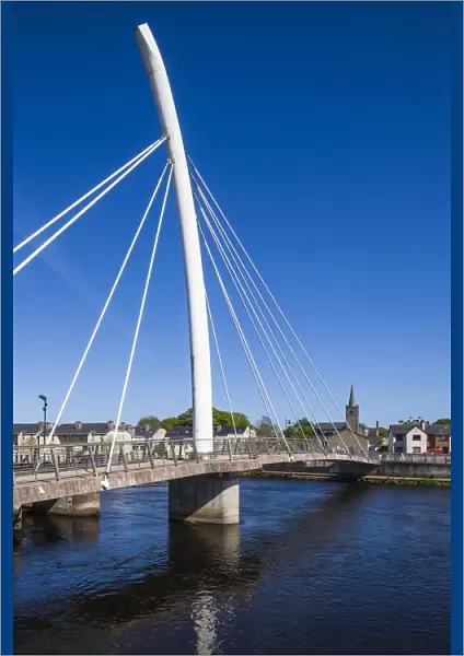 Ireland, County Mayo, Ballina, the new river bridge