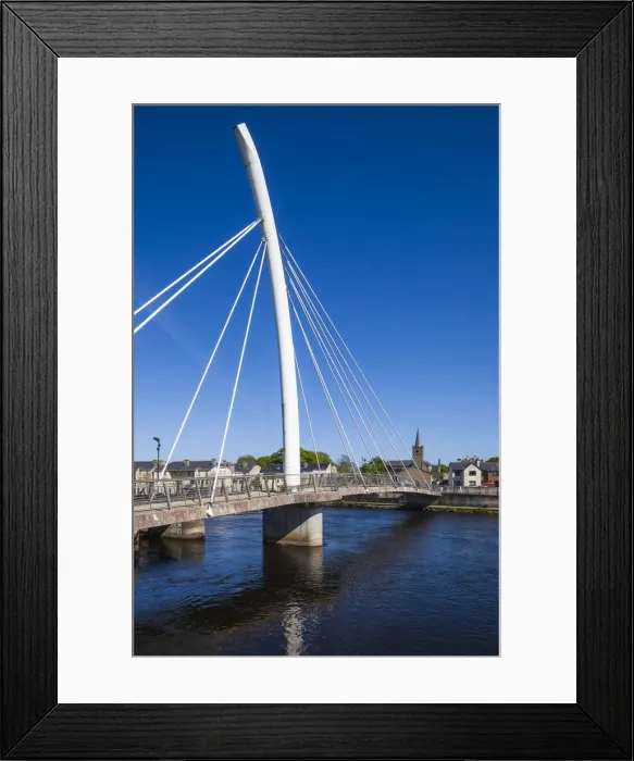 Framed Print : Ireland, County Mayo, Ballina, the new river bridge Framed Print : Ireland, County Mayo, Ballina, the new river bridge