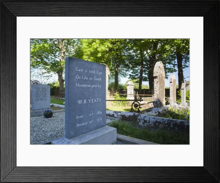 Framed Print : Ireland, County Sligo, Drumcliff, grave of poet WB Yeats