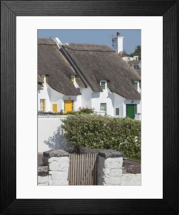Framed Print : Ireland, County Waterford, Dunmore East, traditional cottage detail Framed Print : Ireland, County Waterford, Dunmore East, traditional cottage detail