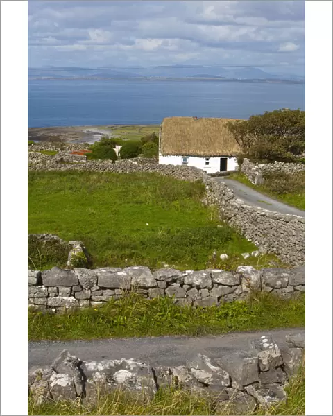 Traditional Thatched Roof Cottage, Inishmore, Aran Islands, Co. Galway, Ireland