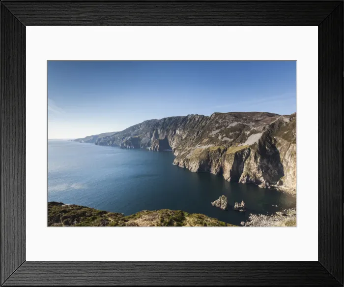Framed Print : Ireland, County Donegal, Teelin, Slieve League, 600 meter high sea cliffs, highest Framed Print : Ireland, County Donegal, Teelin, Slieve League, 600 meter high sea cliffs, highest
